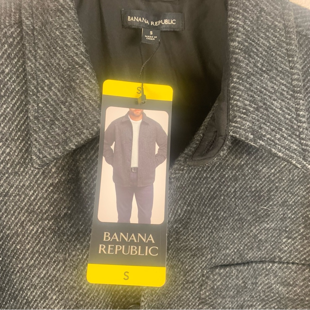 Banana Republic Mens Herringbone Shirt Jacket - Picture 2 of 10